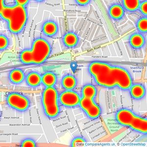 Fletchers - Chiswick listings heatmap