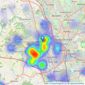 Follwells Ltd - Newcastle-Under-Lyme listings heatmap