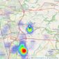 Forbes Estates - Clayton-le-Woods listings heatmap