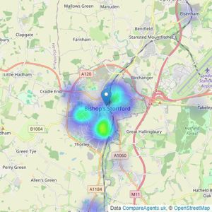 Fordyce Furnivall - Bishop's Stortford listings heatmap