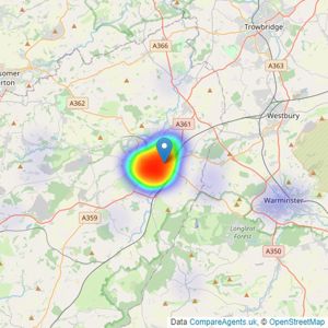 Forest Marble - Frome listings heatmap