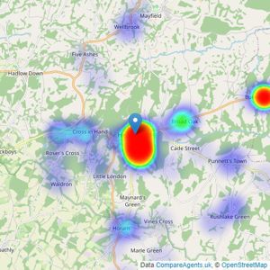 Foresters - Heathfield listings heatmap