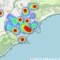 Fortnam Smith & Banwell - Lyme Regis listings heatmap