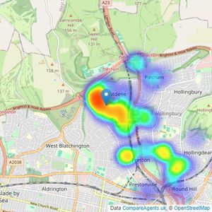 Foster & Co - Brighton listings heatmap