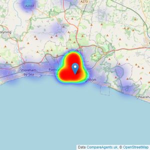 Foster & Co - Hove listings heatmap