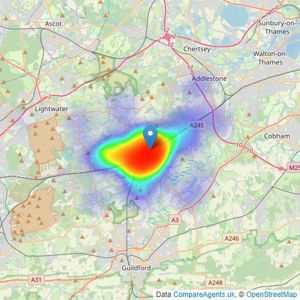 Foundations Independent Est Ltd - Woking listings heatmap