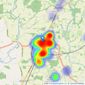 Fowlers - Billingshurst listings heatmap