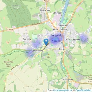 Fox & home - Isle of Wight listings heatmap