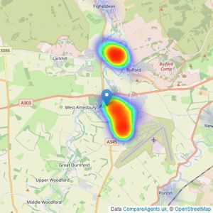 Fox & Sons - Amesbury listings heatmap