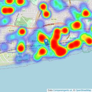 Fox & Sons - Bexhill On Sea listings heatmap