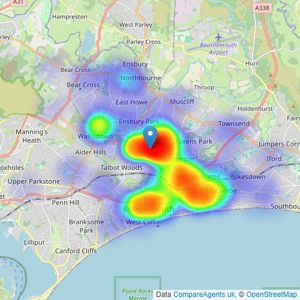 Fox & Sons - Bournemouth listings heatmap