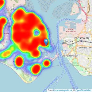 Fox & Sons - Gosport listings heatmap