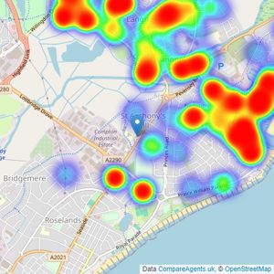 Fox & Sons - Langney listings heatmap