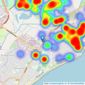 Fox & Sons - Langney listings heatmap