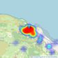 Fox & Sons - Minehead listings heatmap