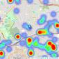 Fox & Sons - Mutley Plain listings heatmap