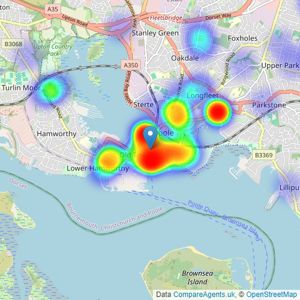 Fox & Sons - Poole listings heatmap