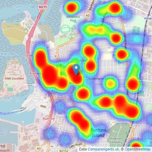 Fox & Sons - Portsmouth listings heatmap