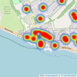 Fox & Sons - Rottingdean listings heatmap