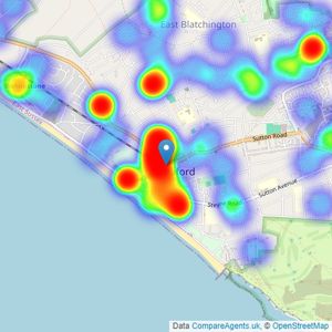 Fox & Sons - Seaford listings heatmap