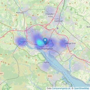 Fox & Sons - Southampton Auctions listings heatmap