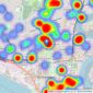 Fox & Sons - Southampton listings heatmap