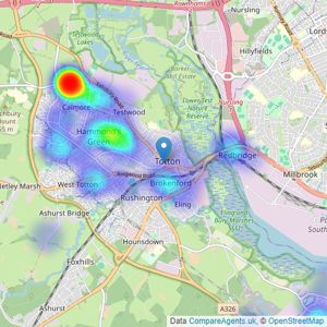 Fox & Sons - Totton listings heatmap