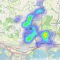 Fox & Sons - Waterlooville listings heatmap