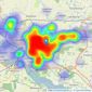 Foxhall Estate Agents - Ipswich listings heatmap