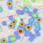 Foxtons - Covering Hounslow listings heatmap