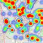 Foxtons - Croydon listings heatmap