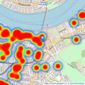 Foxtons - Greenwich listings heatmap