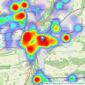 Foxtons - Guildford listings heatmap