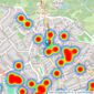 Foxtons - Hampstead listings heatmap