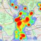 Foxtons - Kingston listings heatmap