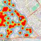 Foxtons - Maida Vale listings heatmap