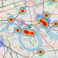 Foxtons New Homes - New Homes East listings heatmap