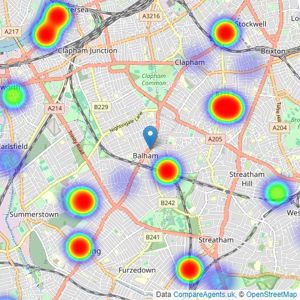 Foxtons New Homes - New Homes South listings heatmap