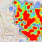 Foxtons - Shoreditch listings heatmap