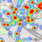 Foxtons - Wembley listings heatmap