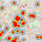 Foxtons - West End listings heatmap