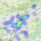 Foxtons - Woking listings heatmap