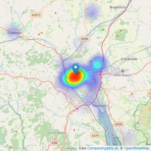 Francis Louis - Exeter listings heatmap