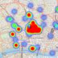 Frank Harris & Co. - City, Barbican & Clerkenwell listings heatmap