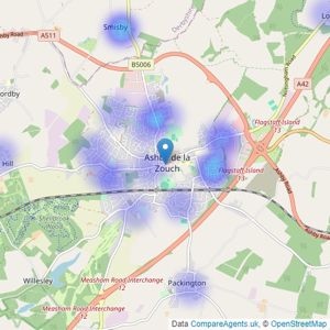 Frank Innes - Ashby De-La Zouch listings heatmap