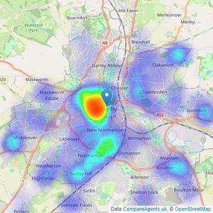 Frank Innes - Derby listings heatmap