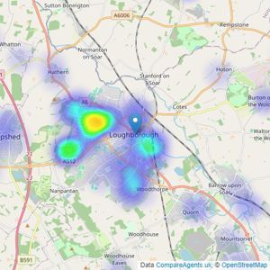 Frank Innes - Loughborough listings heatmap