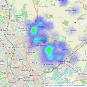 Frank Innes - Mapperley listings heatmap