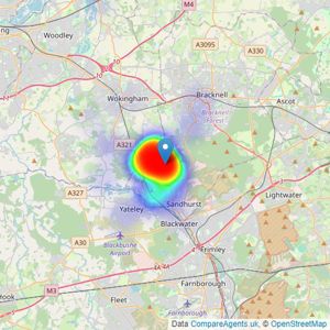 Frank Schippers - Crowthorne listings heatmap