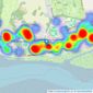 Frank Wyles and Co - LYTHAM listings heatmap